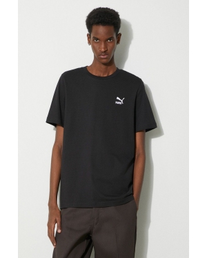 Puma t-shirt bawełniany męski kolor czarny z aplikacją 679187