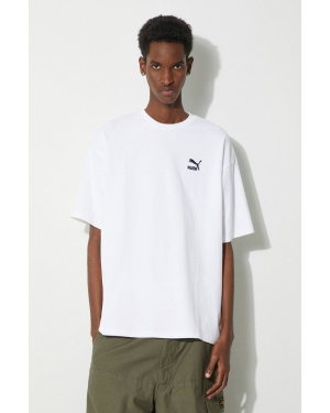 Puma t-shirt bawełniany BETTER CLASSICS męski kolor biały z aplikacją 679188