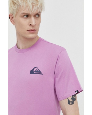 Quiksilver t-shirt bawełniany męski kolor fioletowy z nadrukiem