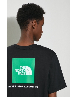 The North Face t-shirt bawełniany M S/S Redbox Tee męski kolor czarny z nadrukiem NF0A87NPYQI1