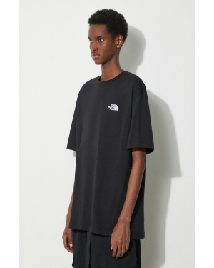 The North Face t-shirt bawełniany M S/S Essential Oversize Tee męski kolor czarny z nadrukiem NF0A87NRJK31