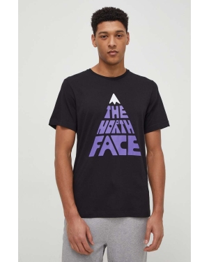 The North Face t-shirt bawełniany męski kolor czarny z nadrukiem NF0A87ENJK31