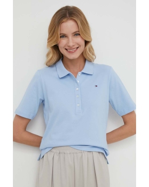 Tommy Hilfiger t-shirt damski kolor niebieski WW0WW37820