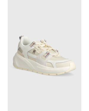 Tommy Hilfiger sneakersy FASHION CHUNKY RUNNER STRIPES kolor beżowy FW0FW07674