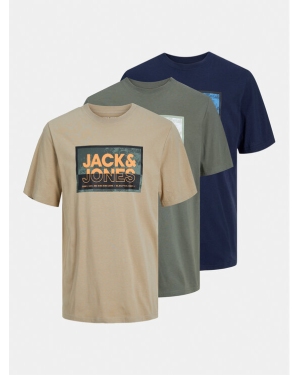 Jack&Jones Komplet 3 t-shirtów Logan 12260780 Kolorowy Standard Fit