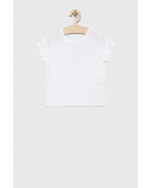 United Colors of Benetton t-shirt bawełniany dziecięcy kolor biały gładki
