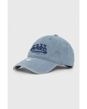Von Dutch czapka z daszkiem kolor niebieski z aplikacją