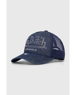 Von Dutch czapka z daszkiem kolor granatowy z aplikacją