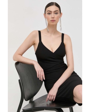 Armani Exchange sukienka kolor czarny mini dopasowana 8NYA97 YJ83Z NOS