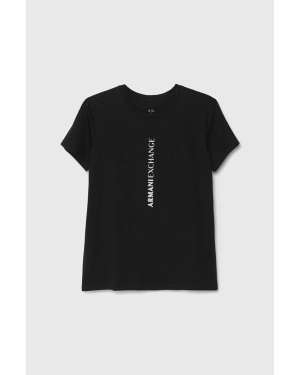 Armani Exchange t-shirt bawełniany damski kolor czarny 3DYT02 YJ16Z
