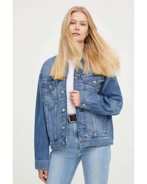 G-Star Raw kurtka jeansowa damska kolor niebieski przejściowa oversize