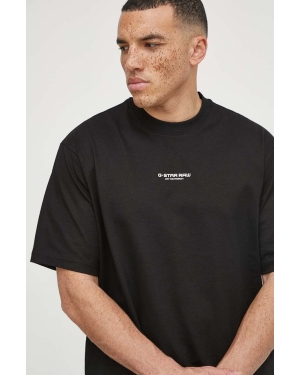 G-Star Raw t-shirt bawełniany męski kolor czarny z aplikacją