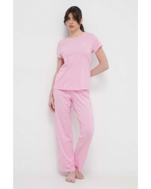 Lauren Ralph Lauren piżama damska kolor różowy ILN72320