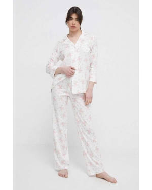 Lauren Ralph Lauren piżama damska kolor biały