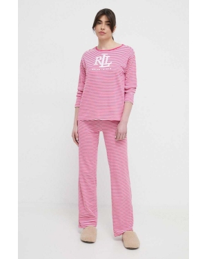 Lauren Ralph Lauren piżama damska kolor różowy ILN92311