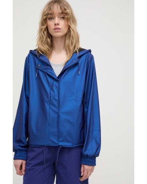 Rains kurtka 18040 Jackets damska kolor niebieski przejściowa