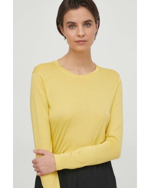 Sisley longsleeve damski kolor żółty