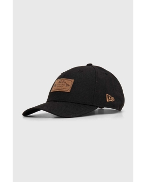 New Era czapka z daszkiem kolor czarny z aplikacją