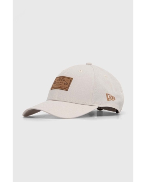 New Era czapka z daszkiem kolor beżowy z aplikacją