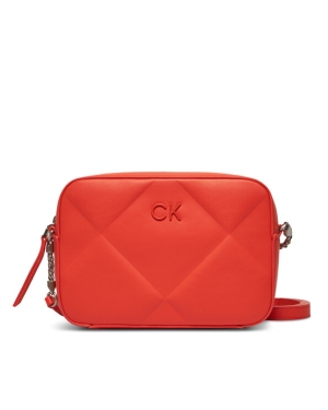 Calvin Klein Torebka Re-Lock Quilt Camera Bag K60K610767 Pomarańczowy