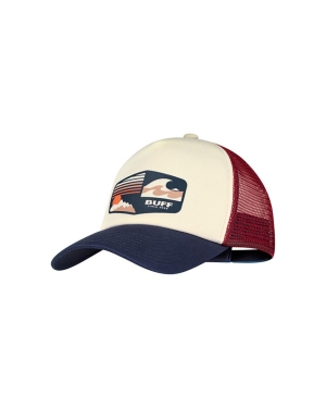 Buff czapka z daszkiem kolor beżowy wzorzysta 125363