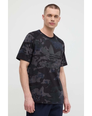 adidas Originals t-shirt bawełniany męski kolor czarny wzorzysty IS2892