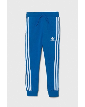 adidas Originals spodnie dresowe dziecięce TREFOIL PANTS kolor niebieski z aplikacją