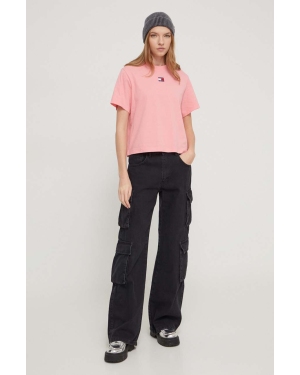 Tommy Jeans t-shirt damski kolor różowy DW0DW17391