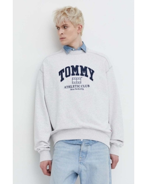 Tommy Jeans bluza bawełniana męska kolor szary melanżowa DM0DM18635