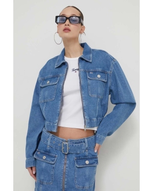 Tommy Jeans kurtka jeansowa damska kolor niebieski przejściowa DW0DW17656