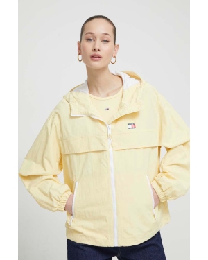 Tommy Jeans kurtka damska kolor żółty przejściowa DW0DW17747