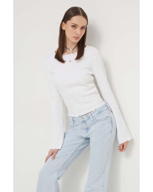 Tommy Jeans longsleeve damski kolor biały