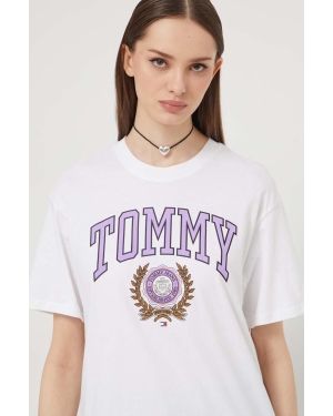 Tommy Jeans t-shirt bawełniany damski kolor biały DW0DW17824
