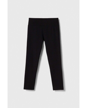 Abercrombie & Fitch legginsy dziecięce kolor czarny gładkie