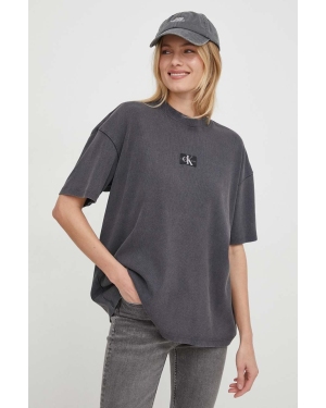 Calvin Klein Jeans t-shirt damski kolor szary