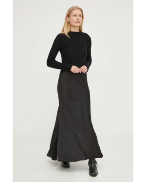 AllSaints sukienka i sweter z wełną kolor czarny maxi prosta