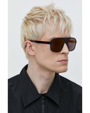 HUGO okulary przeciwsłoneczne męskie kolor czarny HG 1296/S