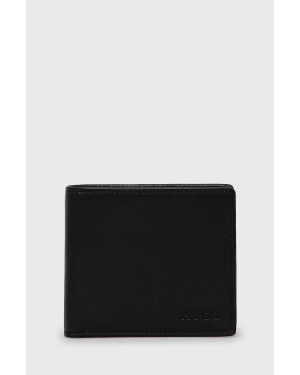 HUGO portfel skórzany 50470755 męski kolor czarny