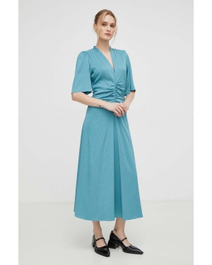 Gestuz sukienka kolor niebieski maxi rozkloszowana 10908884