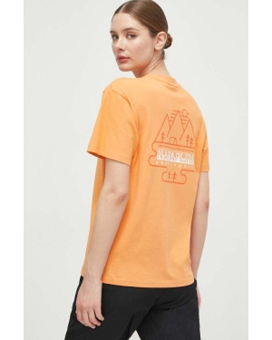 Napapijri t-shirt bawełniany S-Faber damski kolor pomarańczowy NP0A4HOLA641