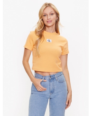 Calvin Klein Jeans T-Shirt J20J221595 Pomarańczowy Regular Fit