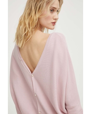 BA&SH sweter ELSY damski kolor różowy lekki 1E24ELSY