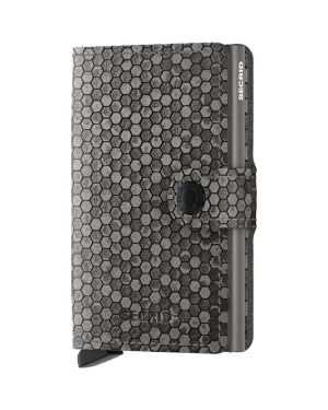 Secrid portfel skórzany Miniwallet Hexagon Grey kolor szary