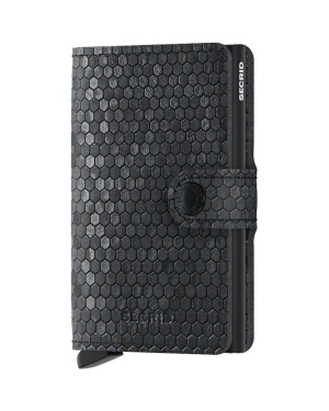 Secrid portfel skórzany Miniwallet Hexagon Black kolor czarny