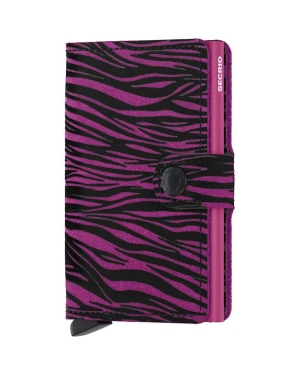 Secrid portfel skórzany Miniwallet Zebra Fuchsia kolor różowy