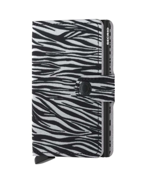 Secrid portfel skórzany Miniwallet Zebra Light Grey kolor szary