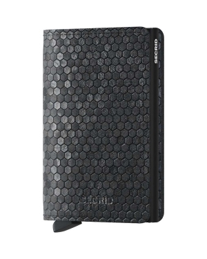 Secrid portfel skórzany Slimwallet Hexagon Black kolor czarny