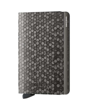 Secrid portfel skórzany Slimwallet Hexagon Grey kolor szary