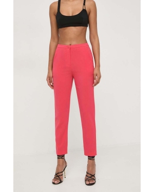 Patrizia Pepe spodnie damskie kolor różowy dopasowane high waist 8P0585 A6F5