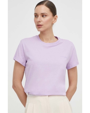 Patrizia Pepe t-shirt bawełniany damski kolor fioletowy 2M4373 J111